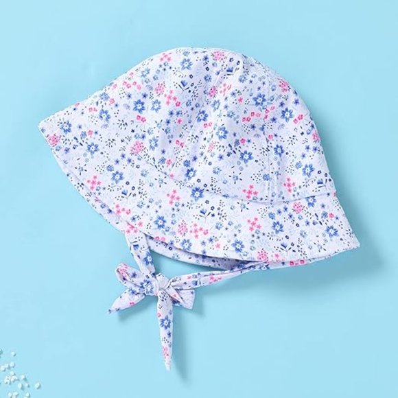 NEW Choose Infant Girls Size Floral Print UV Protection 1 Pc Outfit & Cap Set - Picture 5 of 6